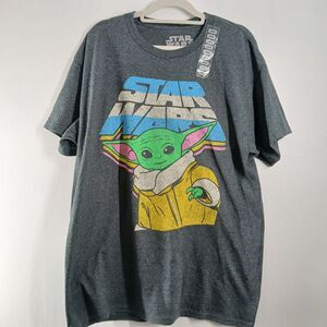 Star Wars The Mandalorian Baby Yoda Grogu The Child Graphic Tee T-Shirt Large